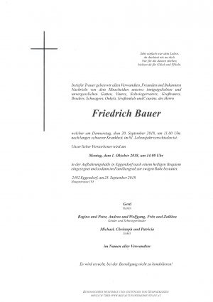 Portrait von Friedrich Bauer