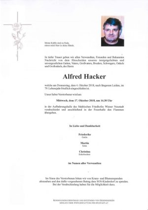 Portrait von Alfred Hacker