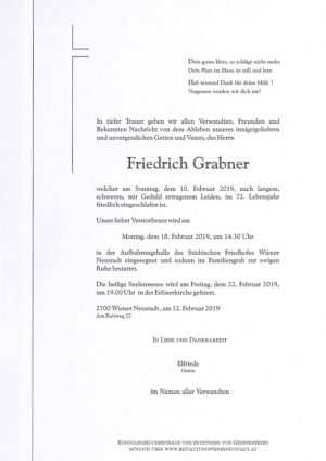 Portrait von Friedrich Grabner
