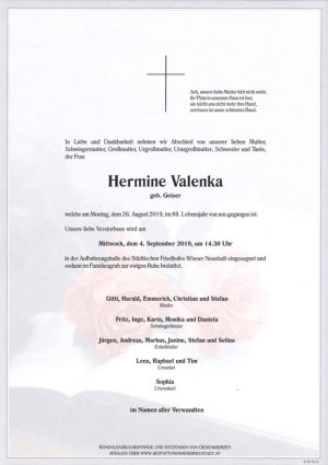 Portrait von Hermine Valenka