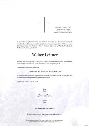 Portrait von Walter Leitner