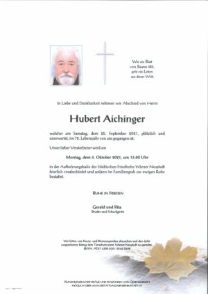 Portrait von Hubert Aichinger