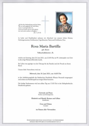Portrait von Rosa Maria Bartilla