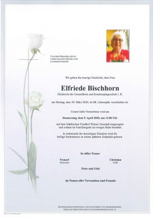 Portrait von Elfriede Bischhorn