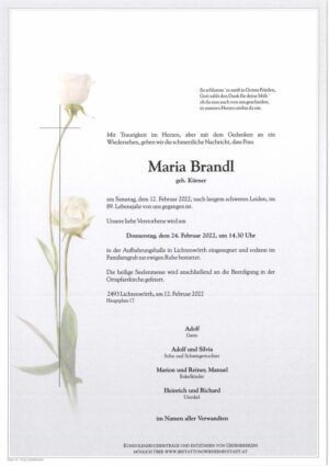 Portrait von Maria Brandl