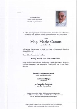 Portrait von Mag. Mario Camus