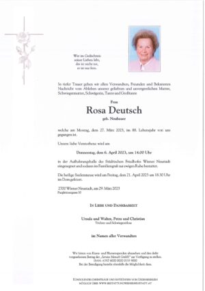 Portrait von Rosa Deutsch