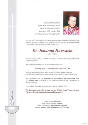 Portrait von Dr. Johanna Hausstein