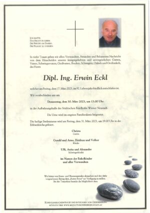 Portrait von Dipl. Ing. Erwin Eckl
