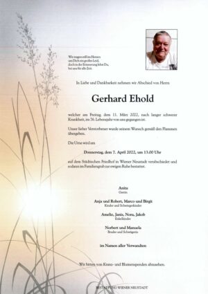 Portrait von Gerhard Ehold
