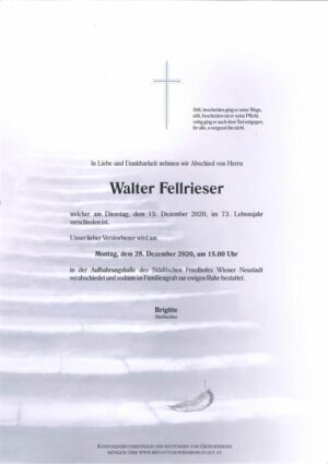 Portrait von Walter Fellrieser