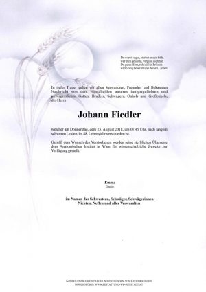 Portrait von Johann Fiedler
