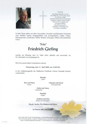 Portrait von Friedrich Giefing