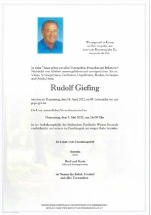 Portrait von Rudolf Giefing