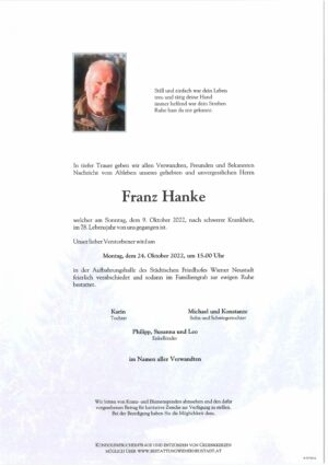 Portrait von Franz Hanke