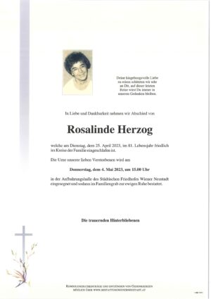 Portrait von Rosalinde Herzog