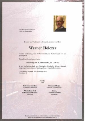 Portrait von Werner Holczer
