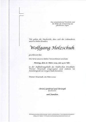 Portrait von Wolfgang Holzschuh