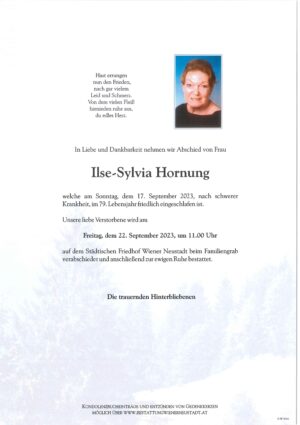 Portrait von Ilse-Sylvia Hornung