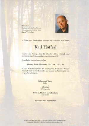 Portrait von Karl Höfferl