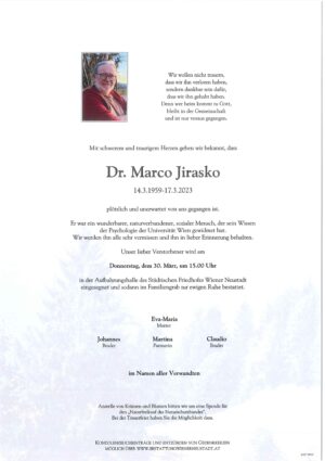 Portrait von Dr. Marco Jirasko