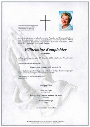 Portrait von Wilhelmine Kampichler