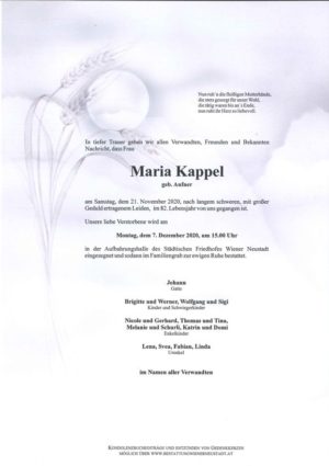 Portrait von Maria Kappel