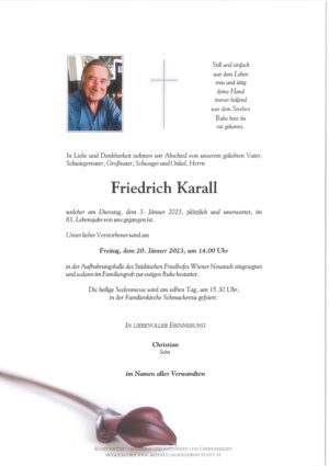 Portrait von Friedrich Karall