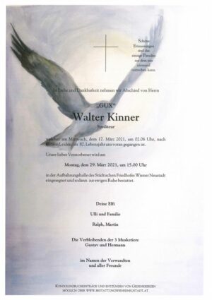 Portrait von Walter Kinner  “ Gux“