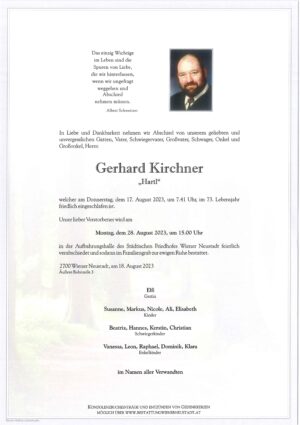 Portrait von Gerhard Kirchner