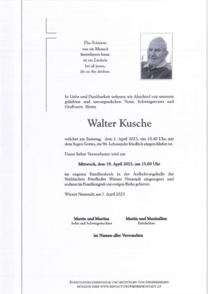 Portrait von Kusche Walter