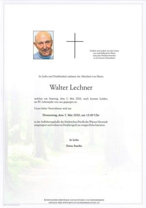 Portrait von Walter Lechner