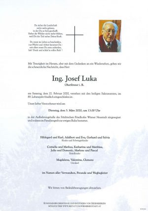 Portrait von Ing. Josef Luka