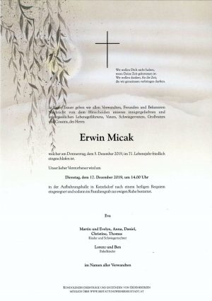 Portrait von Erwin Micak