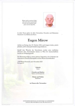 Portrait von Eugen Mirow