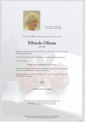 Portrait von Elfriede Ollram