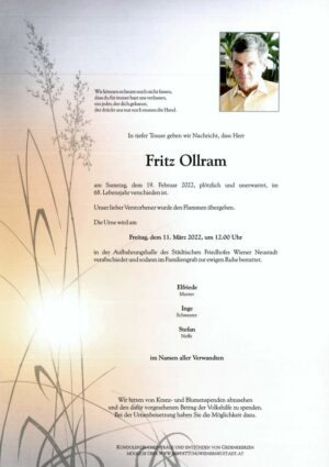 Portrait von Fritz Ollram