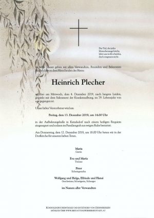 Portrait von Heinrich Plecher