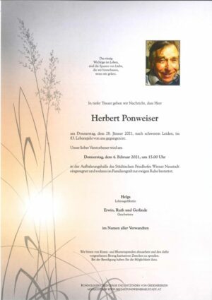 Portrait von Herbert Ponweiser