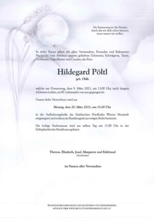 Portrait von Hildegard Pöltl