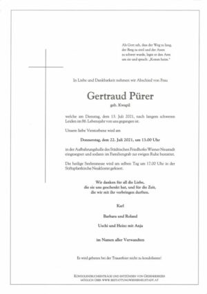 Portrait von Gertraud Pürer