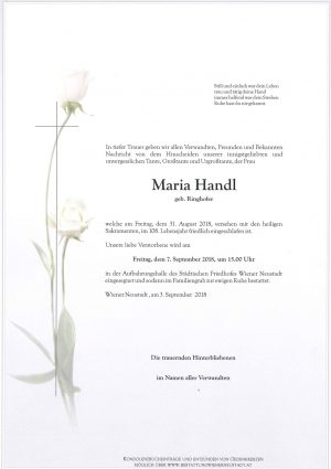 Portrait von Maria Handl