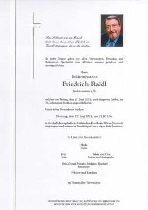 Portrait von Friedrich Raidl