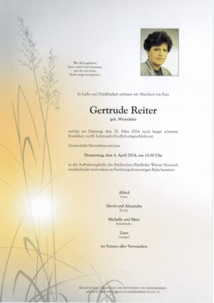 Portrait von Gertrude Reiter