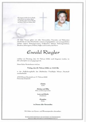 Portrait von Ewald Riegler