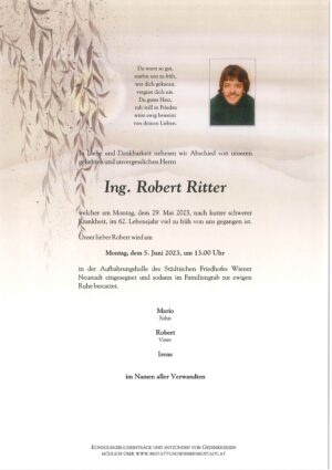 Portrait von Ing. Robert Ritter