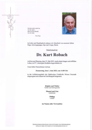 Portrait von Dr. Kurt Robach