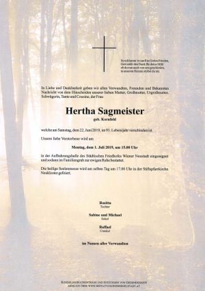 Portrait von Hertha Sagmeister geb. Kornfeld