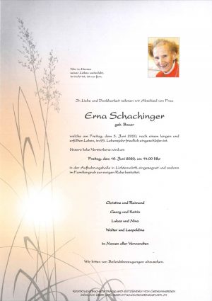 Portrait von Erna Schachinger