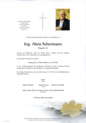 Portrait von Ing. Alois Schermann